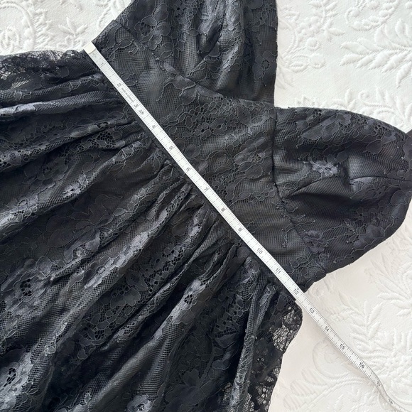 NWOT Lulus Tier I Go Black Lace V-Neck Sleeveless Tiered Maxi Dress XSmall - Picture 8 of 8